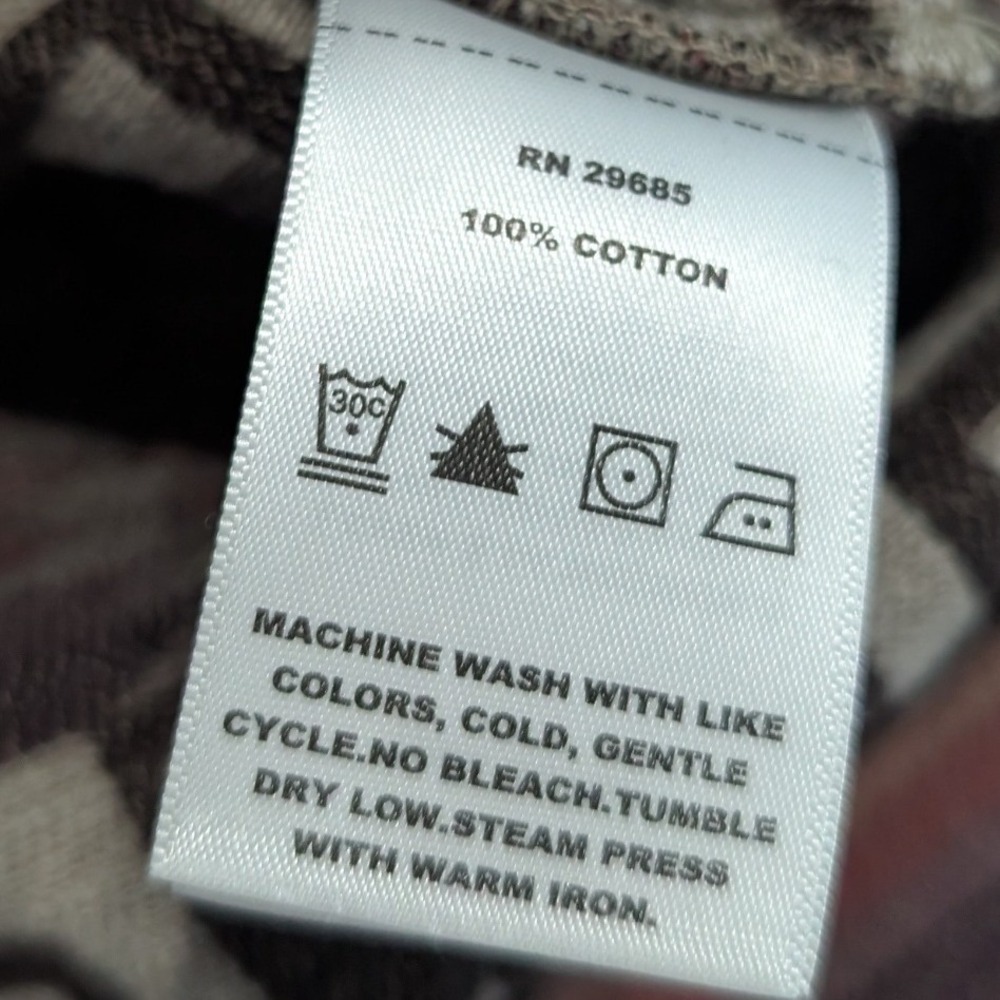 Pendleton Harding Chamois Grey Southwestern Cotton Quarter Zip Pullover Small - Picture 11 of 11